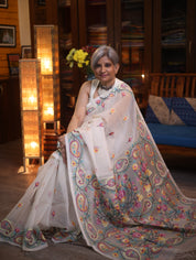 Iraja Muslin Jamdani Saree - SSIMJS07