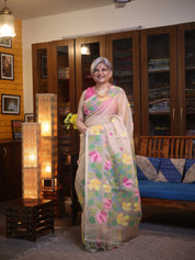 Vanamala Muslin Jamdani Saree - SSVMJS06