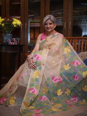 Vanamala Muslin Jamdani Saree - SSVMJS06