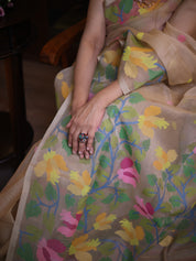 Vanamala Muslin Jamdani Saree - SSVMJS06